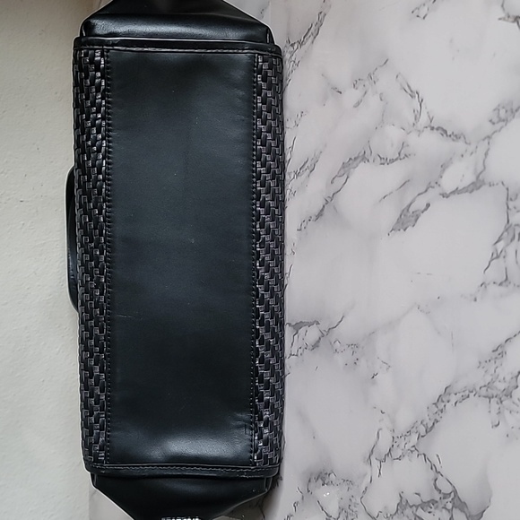 Coach Park Woven Shoulder Bag Tote Handbag Black Gray F31285 - Picture 13 of 17